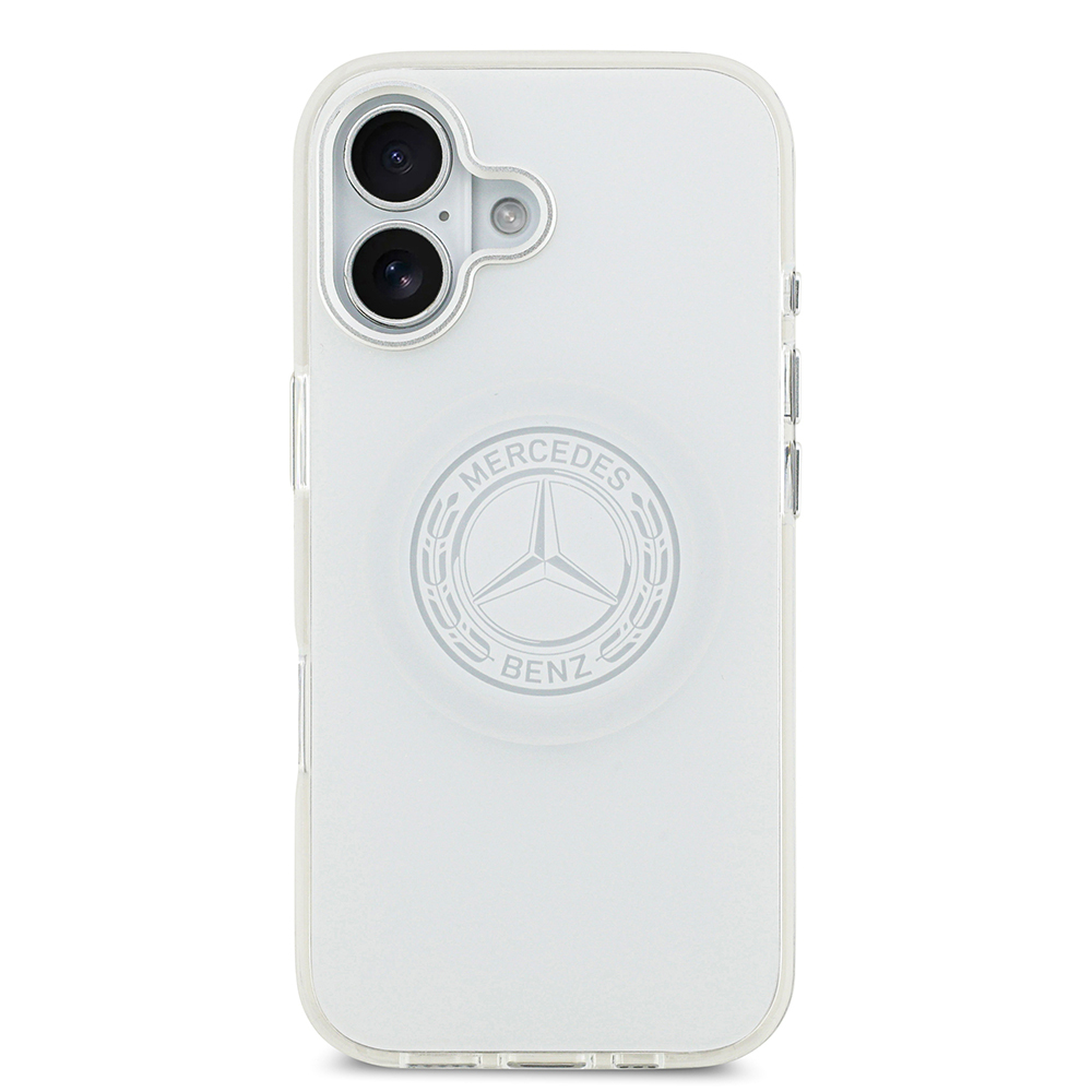 Apple iPhone 17 Uyumlu Kılıf Mercedes Benz Orjinal Lisanslı M-safe Şarj Özellikli Buzlu PC Nostaljik Yıldız Dizayn Kapak - 8