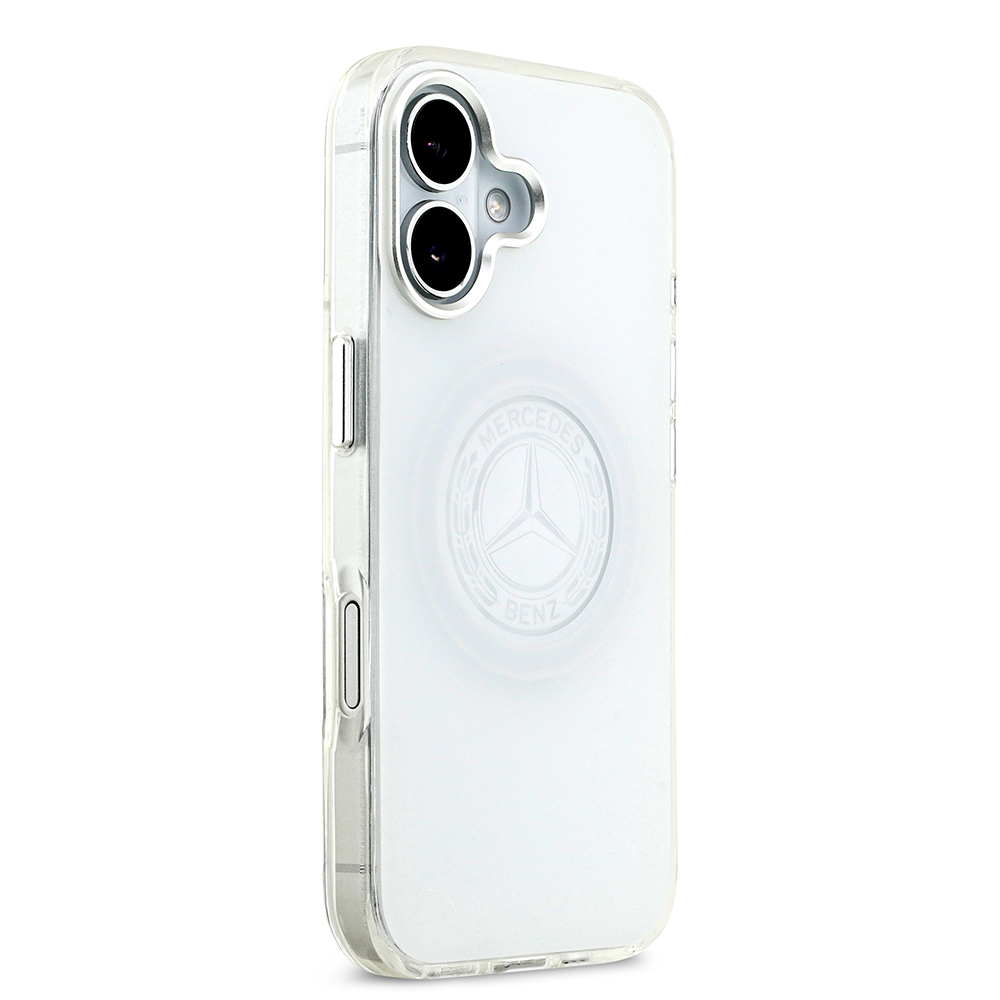 Apple iPhone 17 Uyumlu Kılıf Mercedes Benz Orjinal Lisanslı M-safe Şarj Özellikli Buzlu PC Nostaljik Yıldız Dizayn Kapak - 9