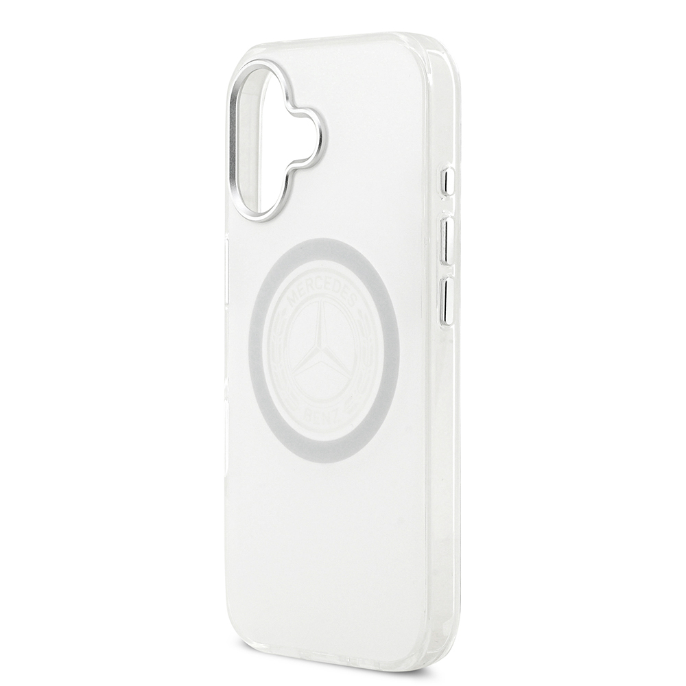 Apple iPhone 17 Uyumlu Kılıf Mercedes Benz Orjinal Lisanslı M-safe Şarj Özellikli Buzlu PC Nostaljik Yıldız Dizayn Kapak - 11