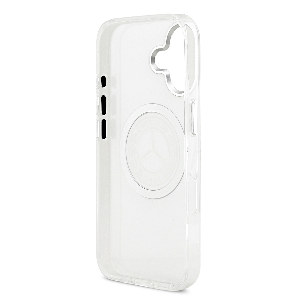 Apple iPhone 17 Uyumlu Kılıf Mercedes Benz Orjinal Lisanslı M-safe Şarj Özellikli Buzlu PC Nostaljik Yıldız Dizayn Kapak - 12