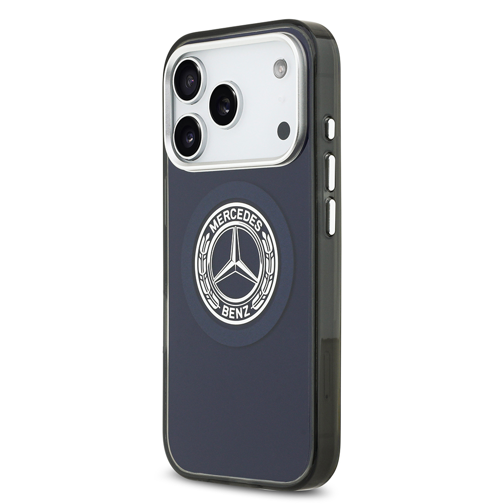 Apple iPhone 17 Pro Max Uyumlu Kılıf Mercedes Benz Orjinal Lisanslı M-safe Şarj Özellikli Çift Katmanlı PC Nostaljik Yıldız Dizayn Kapak - 1