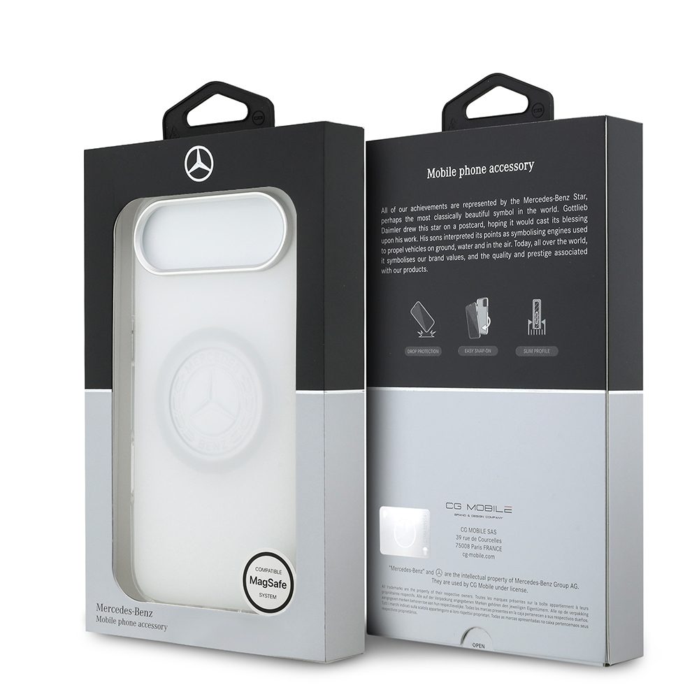 Apple iPhone 17 Air Uyumlu Kılıf Mercedes Benz Orjinal Lisanslı M-safe Şarj Özellikli Buzlu PC Nostaljik Yıldız Dizayn Kapak - 13