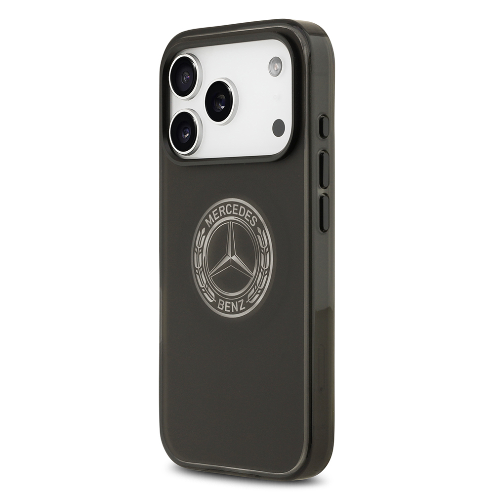 Apple iPhone 17 Pro Uyumlu Kılıf Mercedes Benz Orjinal Lisanslı M-safe Şarj Özellikli Buzlu PC Nostaljik Yıldız Dizayn Kapak - 1