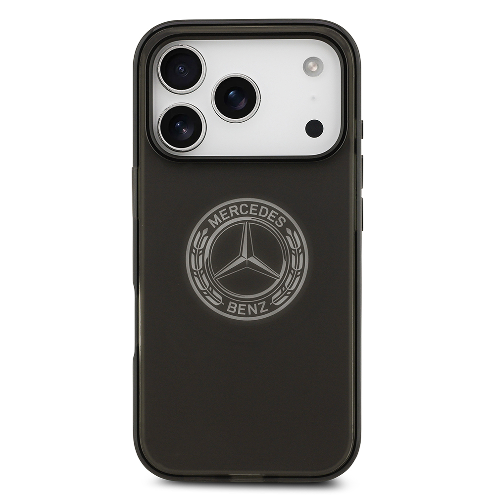 Apple iPhone 17 Pro Uyumlu Kılıf Mercedes Benz Orjinal Lisanslı M-safe Şarj Özellikli Buzlu PC Nostaljik Yıldız Dizayn Kapak - 2