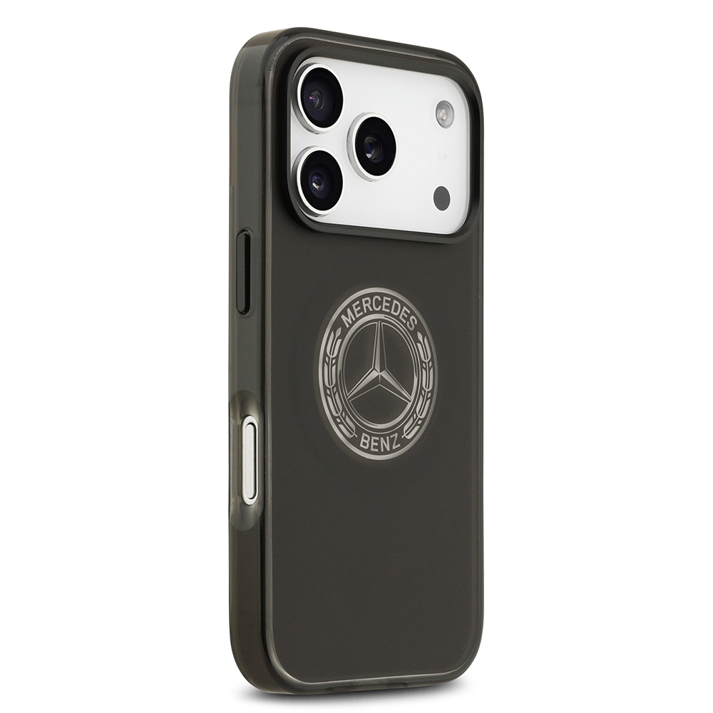 Apple iPhone 17 Pro Uyumlu Kılıf Mercedes Benz Orjinal Lisanslı M-safe Şarj Özellikli Buzlu PC Nostaljik Yıldız Dizayn Kapak - 3