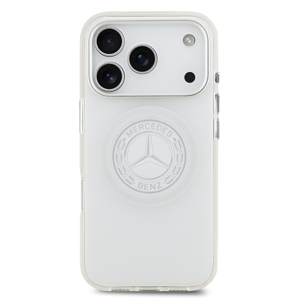 Apple iPhone 17 Pro Uyumlu Kılıf Mercedes Benz Orjinal Lisanslı M-safe Şarj Özellikli Buzlu PC Nostaljik Yıldız Dizayn Kapak - 8