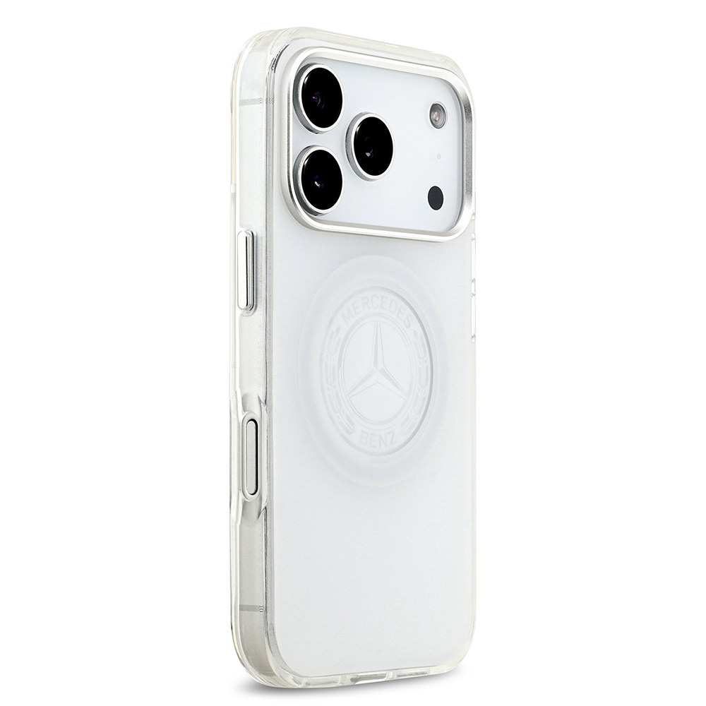Apple iPhone 17 Pro Uyumlu Kılıf Mercedes Benz Orjinal Lisanslı M-safe Şarj Özellikli Buzlu PC Nostaljik Yıldız Dizayn Kapak - 9