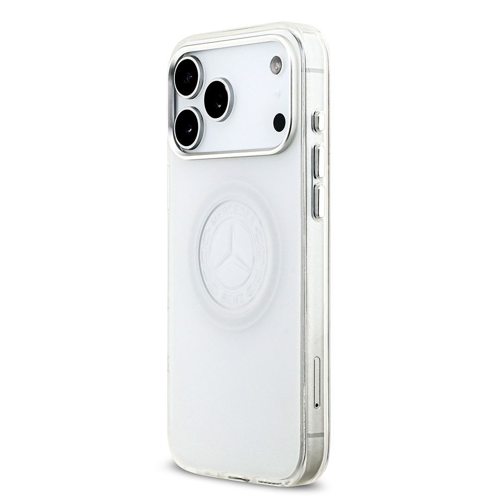 Apple iPhone 17 Pro Max Uyumlu Kılıf Mercedes Benz Orjinal Lisanslı M-safe Şarj Özellikli Buzlu PC Nostaljik Yıldız Dizayn Kapak - 1
