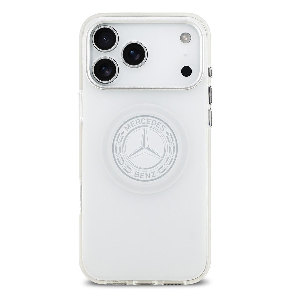 Apple iPhone 17 Pro Max Uyumlu Kılıf Mercedes Benz Orjinal Lisanslı M-safe Şarj Özellikli Buzlu PC Nostaljik Yıldız Dizayn Kapak - 2