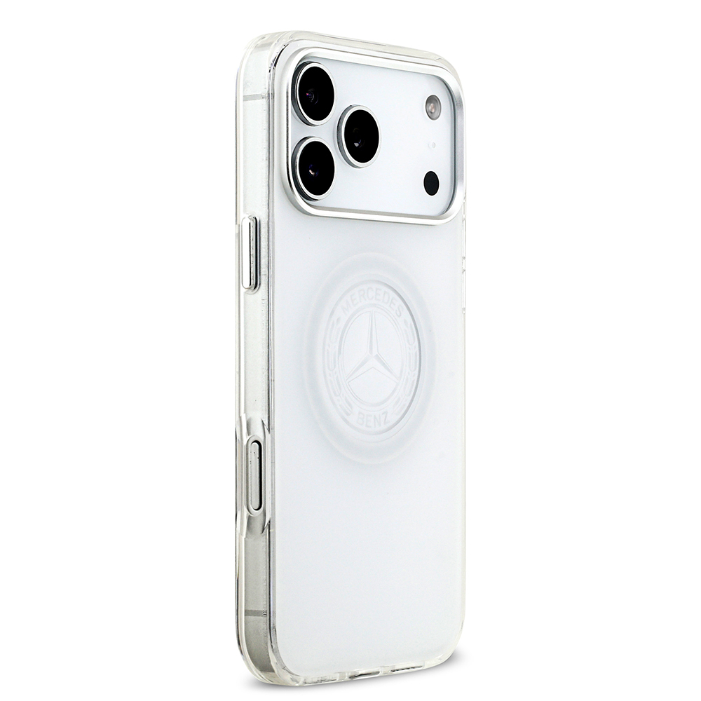Apple iPhone 17 Pro Max Uyumlu Kılıf Mercedes Benz Orjinal Lisanslı M-safe Şarj Özellikli Buzlu PC Nostaljik Yıldız Dizayn Kapak - 3