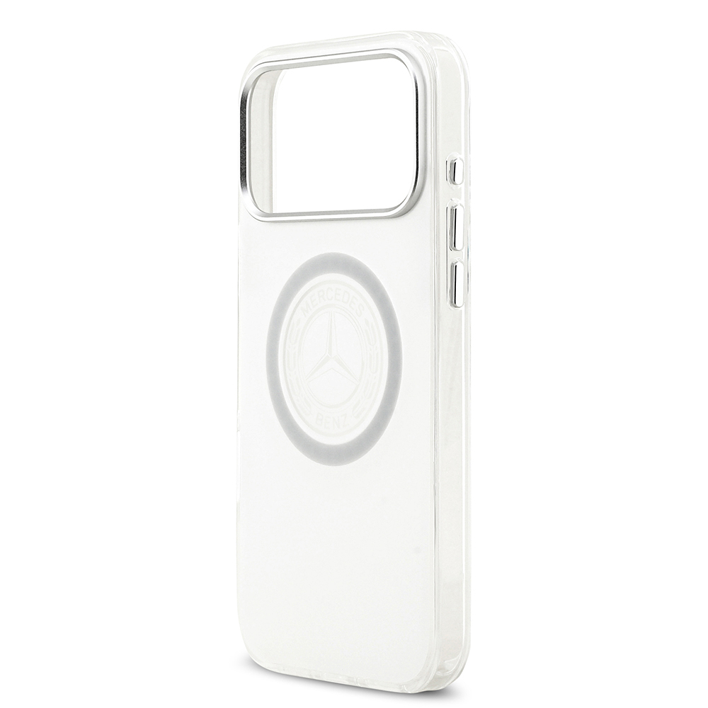 Apple iPhone 17 Pro Max Uyumlu Kılıf Mercedes Benz Orjinal Lisanslı M-safe Şarj Özellikli Buzlu PC Nostaljik Yıldız Dizayn Kapak - 5