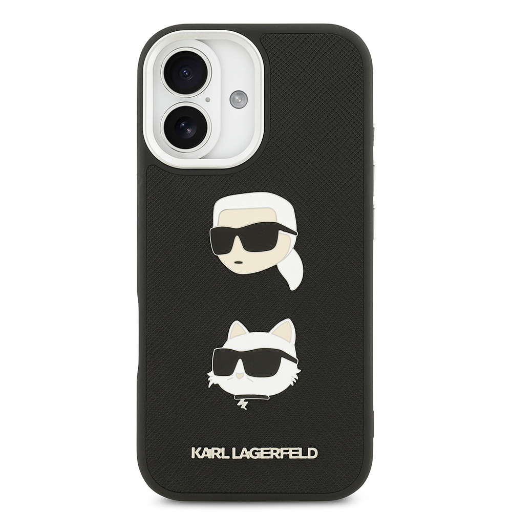 Apple iPhone 17 Uyumlu Kılıf Karl Lagerfeld Orjinal Lisanslı Metal Logolu K&C Heads Pin Kapak - 2