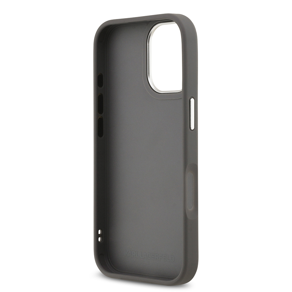 Apple iPhone 17 Uyumlu Kılıf Karl Lagerfeld Orjinal Lisanslı Metal Logolu K&C Heads Pin Kapak - 13