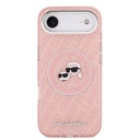 Apple iPhone 17 Air Uyumlu Kılıf Karl Lagerfeld Orjinal Lisanslı Parlayan Simli Karl & Choupette Heads Kapak - 2