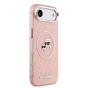 Apple iPhone 17 Air Uyumlu Kılıf Karl Lagerfeld Orjinal Lisanslı Parlayan Simli Karl & Choupette Heads Kapak - 3