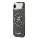 Apple iPhone 17 Air Uyumlu Kılıf Karl Lagerfeld Orjinal Lisanslı Parlayan Simli Karl & Choupette Heads Kapak - 7