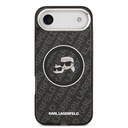Apple iPhone 17 Air Uyumlu Kılıf Karl Lagerfeld Orjinal Lisanslı Parlayan Simli Karl & Choupette Heads Kapak - 8
