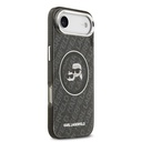 Apple iPhone 17 Air Uyumlu Kılıf Karl Lagerfeld Orjinal Lisanslı Parlayan Simli Karl & Choupette Heads Kapak - 9