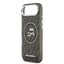Apple iPhone 17 Air Uyumlu Kılıf Karl Lagerfeld Orjinal Lisanslı Parlayan Simli Karl & Choupette Heads Kapak - 11