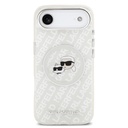 Apple iPhone 17 Air Uyumlu Kılıf Karl Lagerfeld Orjinal Lisanslı Parlayan Simli Karl & Choupette Heads Kapak - 14
