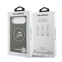 Apple iPhone 17 Air Uyumlu Kılıf Karl Lagerfeld Orjinal Lisanslı Parlayan Simli Karl & Choupette Heads Kapak - 20