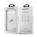 Apple iPhone 17 Air Uyumlu Kılıf Karl Lagerfeld Orjinal Lisanslı Parlayan Simli Karl & Choupette Heads Kapak - 21