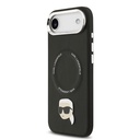 Apple iPhone 17 Air Uyumlu Kılıf Karl Lagerfeld Orjinal Lisanslı M-safe Şarj Özellikli Metal Kamera ve Buton Tasarımlı Karl PU Deri Kapak - 1