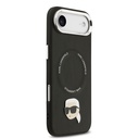 Apple iPhone 17 Air Uyumlu Kılıf Karl Lagerfeld Orjinal Lisanslı M-safe Şarj Özellikli Metal Kamera ve Buton Tasarımlı Karl PU Deri Kapak - 3