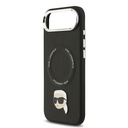 Apple iPhone 17 Air Uyumlu Kılıf Karl Lagerfeld Orjinal Lisanslı M-safe Şarj Özellikli Metal Kamera ve Buton Tasarımlı Karl PU Deri Kapak - 5