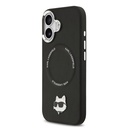 Apple iPhone 17 Uyumlu Kılıf Karl Lagerfeld Orjinal Lisanslı M-safe Şarj Özellikli Metal Kamera ve Buton Tasarımlı Choupette PU Deri Kapak - 1