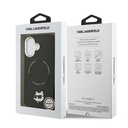 Apple iPhone 17 Uyumlu Kılıf Karl Lagerfeld Orjinal Lisanslı M-safe Şarj Özellikli Metal Kamera ve Buton Tasarımlı Choupette PU Deri Kapak - 7