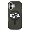 Apple iPhone 17 Uyumlu Kılıf Karl Lagerfeld Orjinal Lisanslı Parlayan Simli Karl & Choupette Sketch Logo Kapak - 2