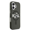 Apple iPhone 17 Uyumlu Kılıf Karl Lagerfeld Orjinal Lisanslı Parlayan Simli Karl & Choupette Sketch Logo Kapak - 3