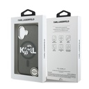 Apple iPhone 17 Uyumlu Kılıf Karl Lagerfeld Orjinal Lisanslı Parlayan Simli Karl & Choupette Sketch Logo Kapak - 7