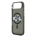 Apple iPhone 17 Air Uyumlu Kılıf Karl Lagerfeld Orjinal Lisanslı Parlayan Simli Karl & Choupette Sketch Logo Kapak - 5
