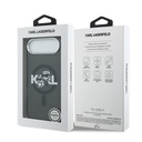 Apple iPhone 17 Air Uyumlu Kılıf Karl Lagerfeld Orjinal Lisanslı Parlayan Simli Karl & Choupette Sketch Logo Kapak - 7