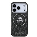Apple iPhone 17 Pro Uyumlu Kılıf Karl Lagerfeld Orjinal Lisanslı Parlayan Simli Karl & Choupette Heads Kapak - 8