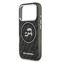 Apple iPhone 17 Pro Max Uyumlu Kılıf Karl Lagerfeld Orjinal Lisanslı Parlayan Simli Karl & Choupette Heads Kapak - 5