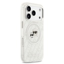 Apple iPhone 17 Pro Max Uyumlu Kılıf Karl Lagerfeld Orjinal Lisanslı Parlayan Simli Karl & Choupette Heads Kapak - 9