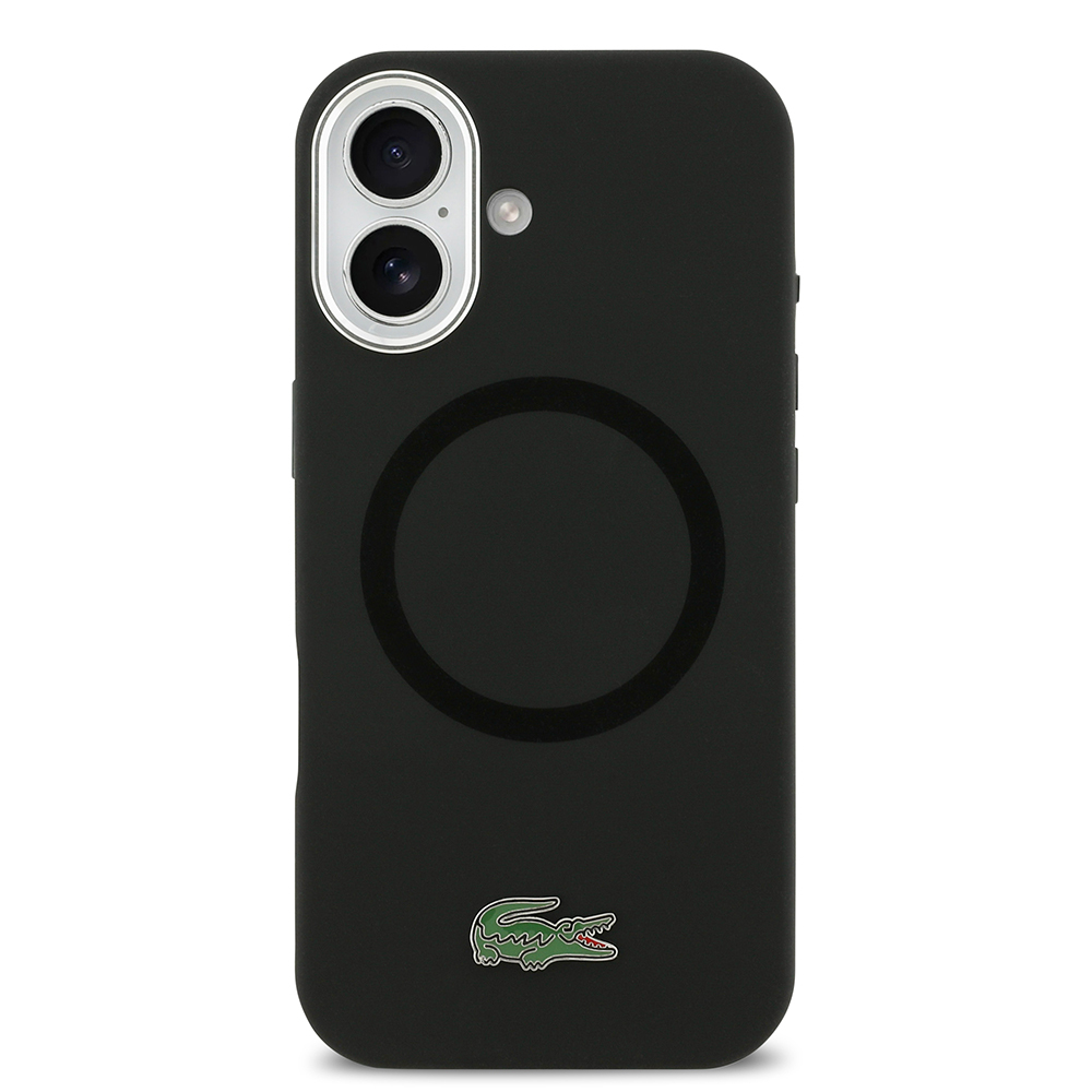 Apple iPhone 17 Uyumlu Kılıf Lacoste Orjinal Lisanslı M-safe Şarj Özellikli İkonik Logolu Metal Kamera Çerçeveli Silikon Kapak - 2