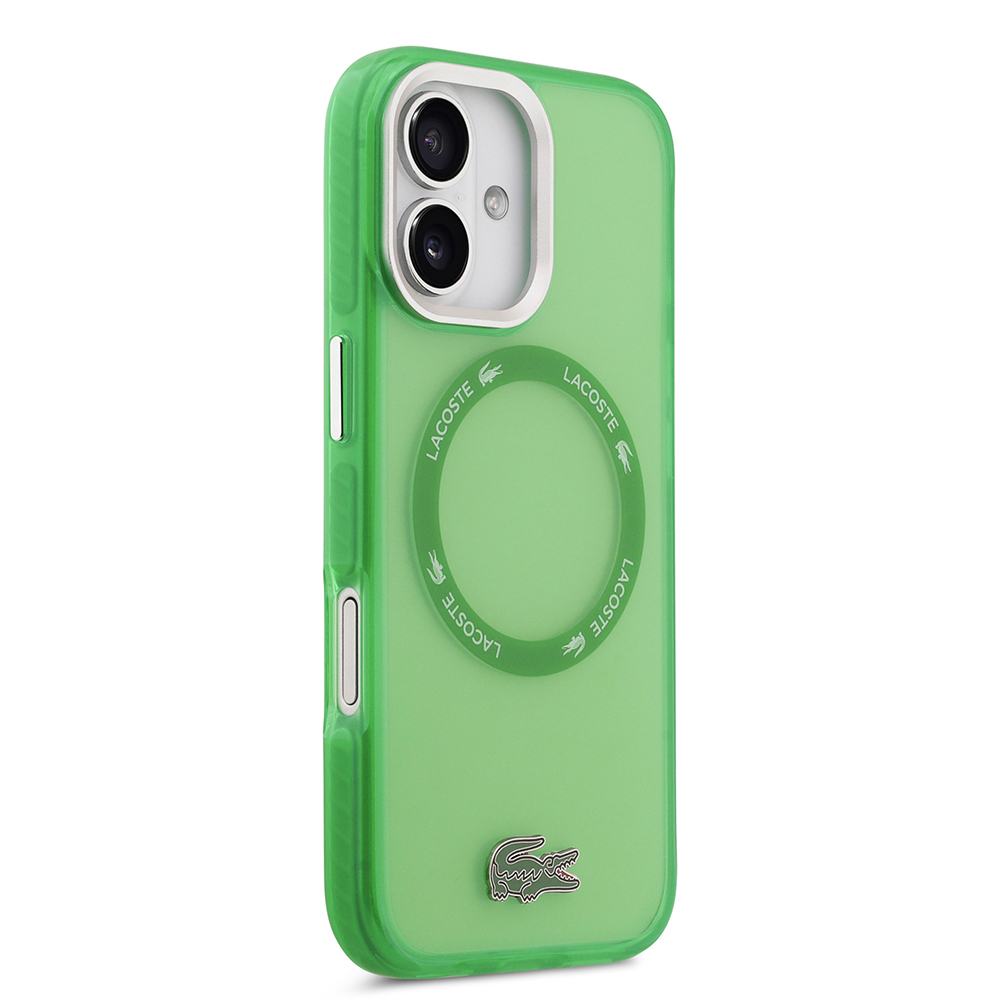 Apple iPhone 17 Uyumlu Kılıf Lacoste Orjinal Lisanslı M-safe Şarj Özellikli İkonik Timsah Logolu Buzlu Kapak - 9
