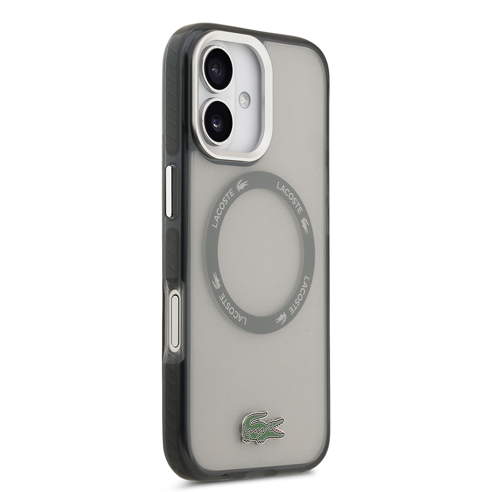 Apple iPhone 17 Uyumlu Kılıf Lacoste Orjinal Lisanslı M-safe Şarj Özellikli İkonik Timsah Logolu Buzlu Kapak - 15