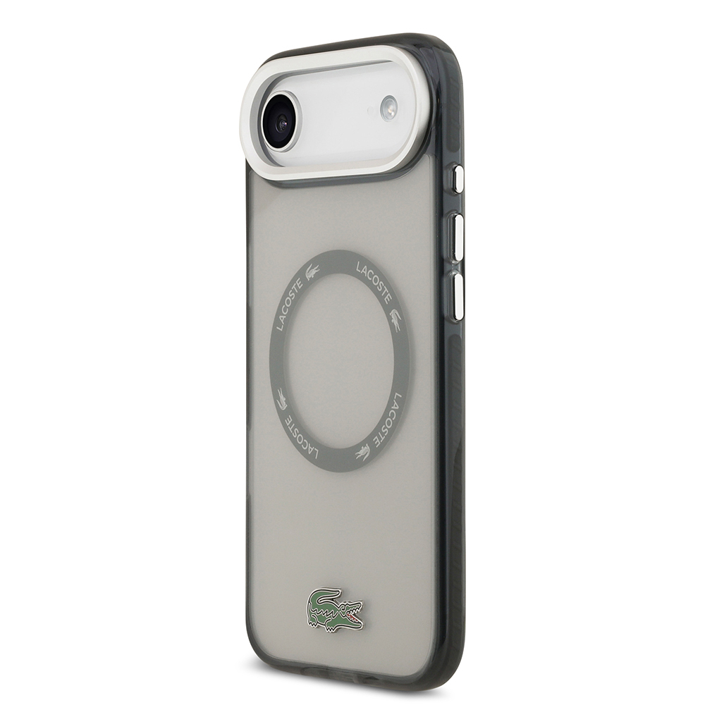 Apple iPhone 17 Air Uyumlu Kılıf Lacoste Orjinal Lisanslı M-safe Şarj Özellikli İkonik Timsah Logolu Buzlu Kapak - 1