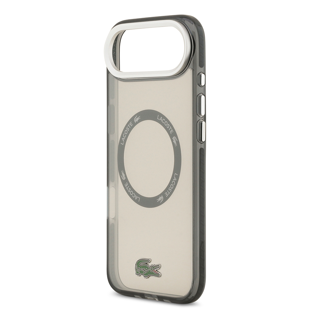Apple iPhone 17 Air Uyumlu Kılıf Lacoste Orjinal Lisanslı M-safe Şarj Özellikli İkonik Timsah Logolu Buzlu Kapak - 5