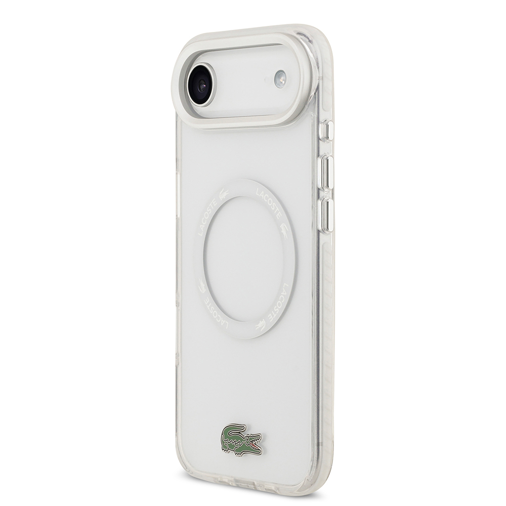 Apple iPhone 17 Air Uyumlu Kılıf Lacoste Orjinal Lisanslı M-safe Şarj Özellikli İkonik Timsah Logolu Buzlu Kapak - 15
