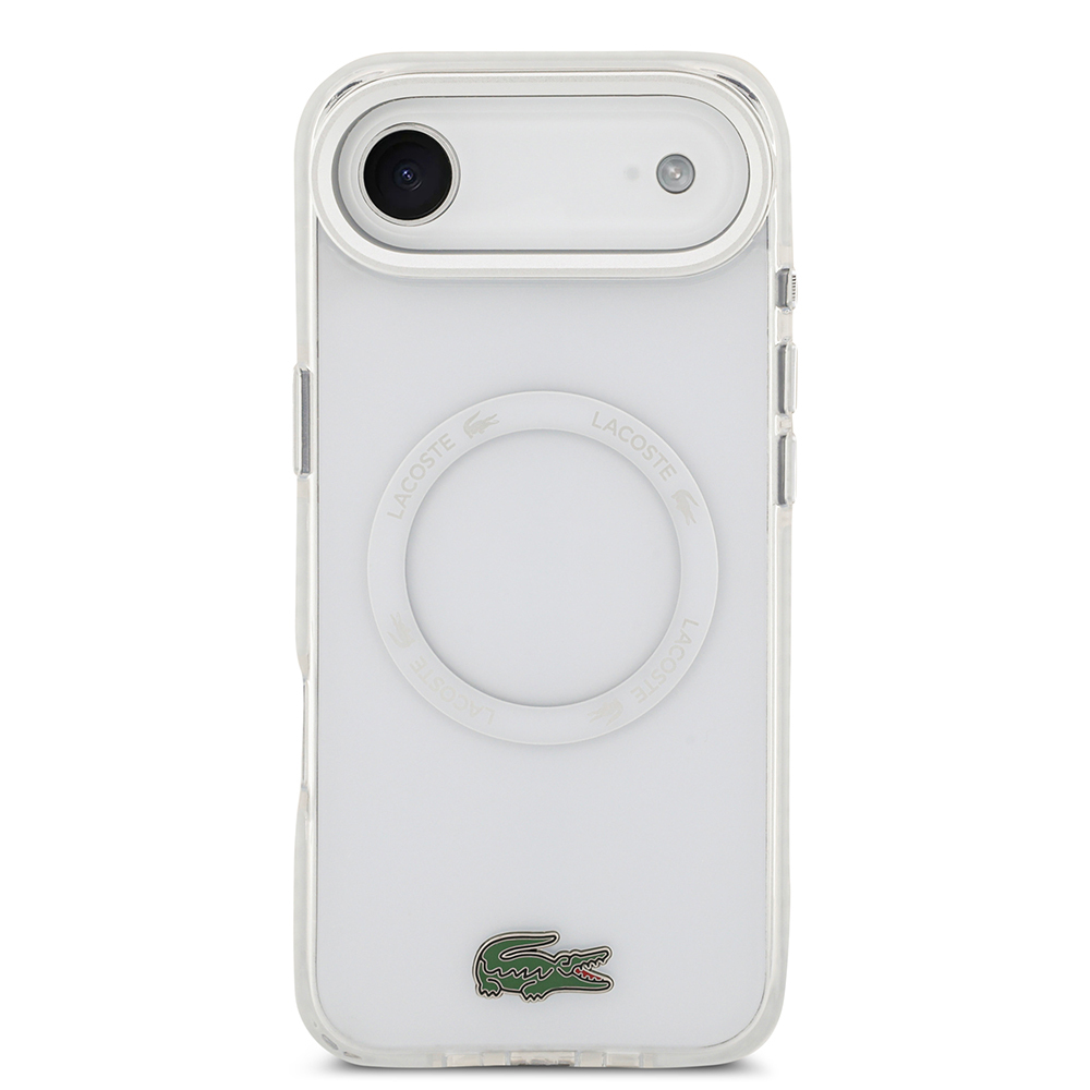 Apple iPhone 17 Air Uyumlu Kılıf Lacoste Orjinal Lisanslı M-safe Şarj Özellikli İkonik Timsah Logolu Buzlu Kapak - 16