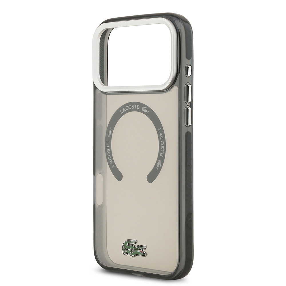 Apple iPhone 17 Pro Max Uyumlu Kılıf Lacoste Orjinal Lisanslı M-safe Şarj Özellikli İkonik Timsah Logolu Buzlu Kapak - 11