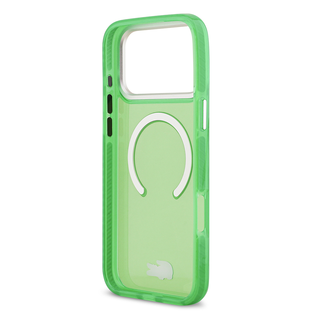 Apple iPhone 17 Pro Max Uyumlu Kılıf Lacoste Orjinal Lisanslı M-safe Şarj Özellikli İkonik Timsah Logolu Buzlu Kapak - 18