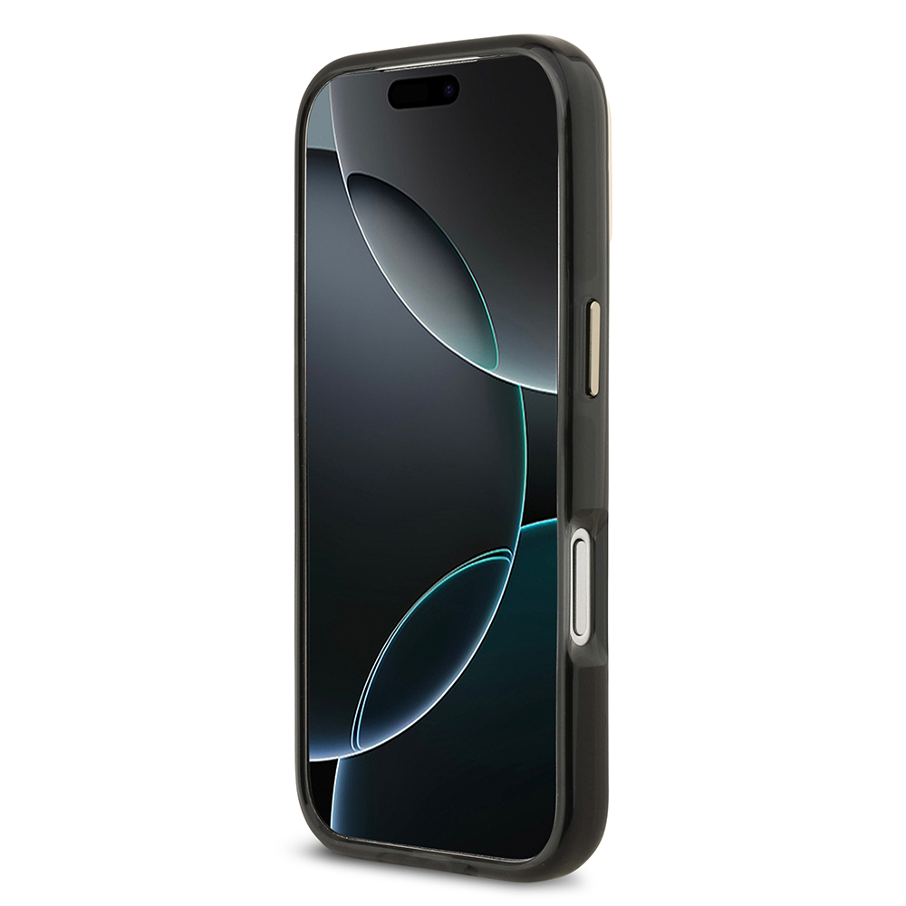 Apple iPhone 17 Pro Uyumlu Kılıf Lacoste Orjinal Lisanslı M-safe Şarj Özellikli Gold Timsah Logolu Buzlu Kapak - 4