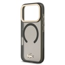 Apple iPhone 17 Pro Uyumlu Kılıf Lacoste Orjinal Lisanslı M-safe Şarj Özellikli Gold Timsah Logolu Buzlu Kapak - 5